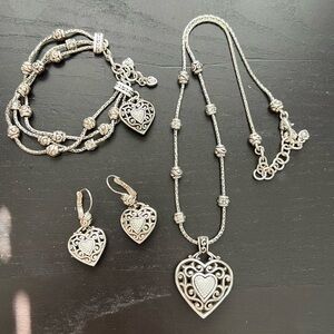 Brighton Reno Silver Heart Set